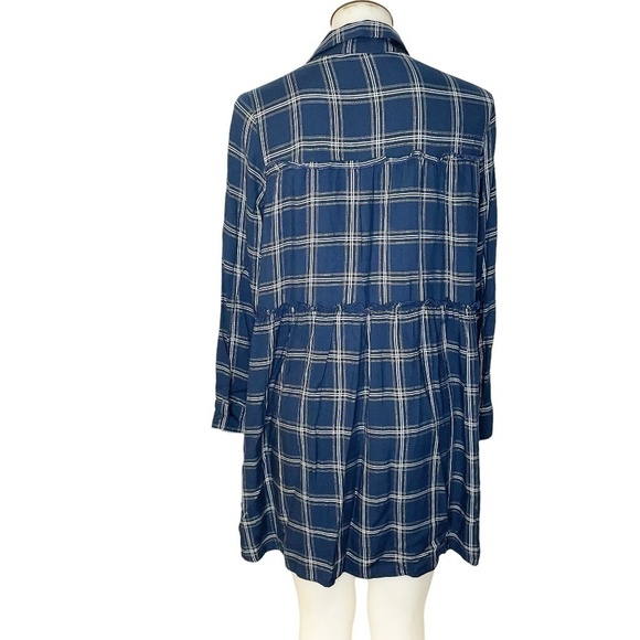 CHECKED Mini Shirt Dress 💙 - Picture 2 of 14